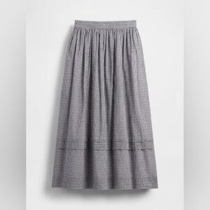 Gap × DÔEN Gingham Midi Skirt Medium